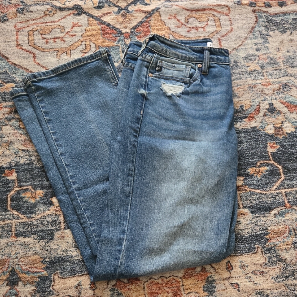 Stylish Bootcut Blue Denim Jeans